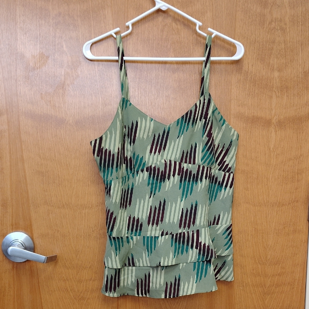 GAP Green Patterned Tank Top